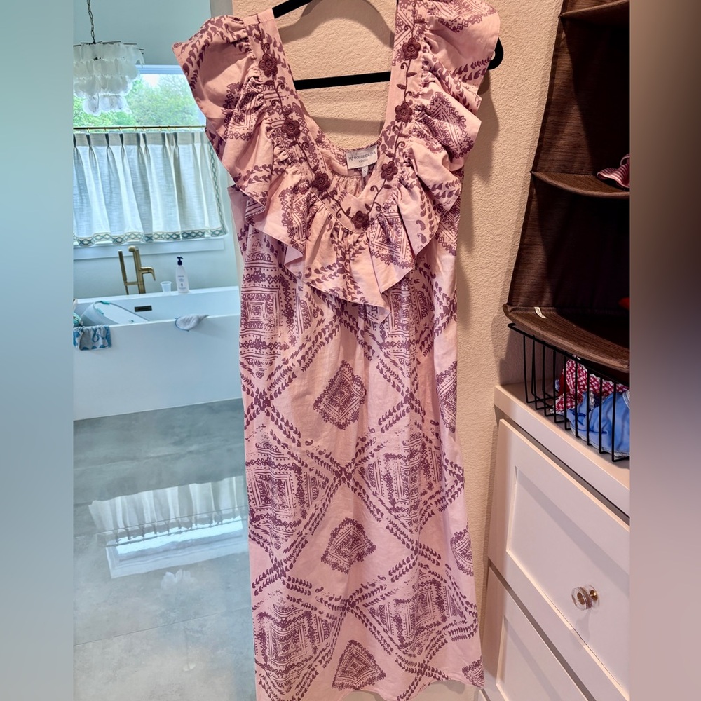 Mi Golondrina Andrea Rosa Midi Dress